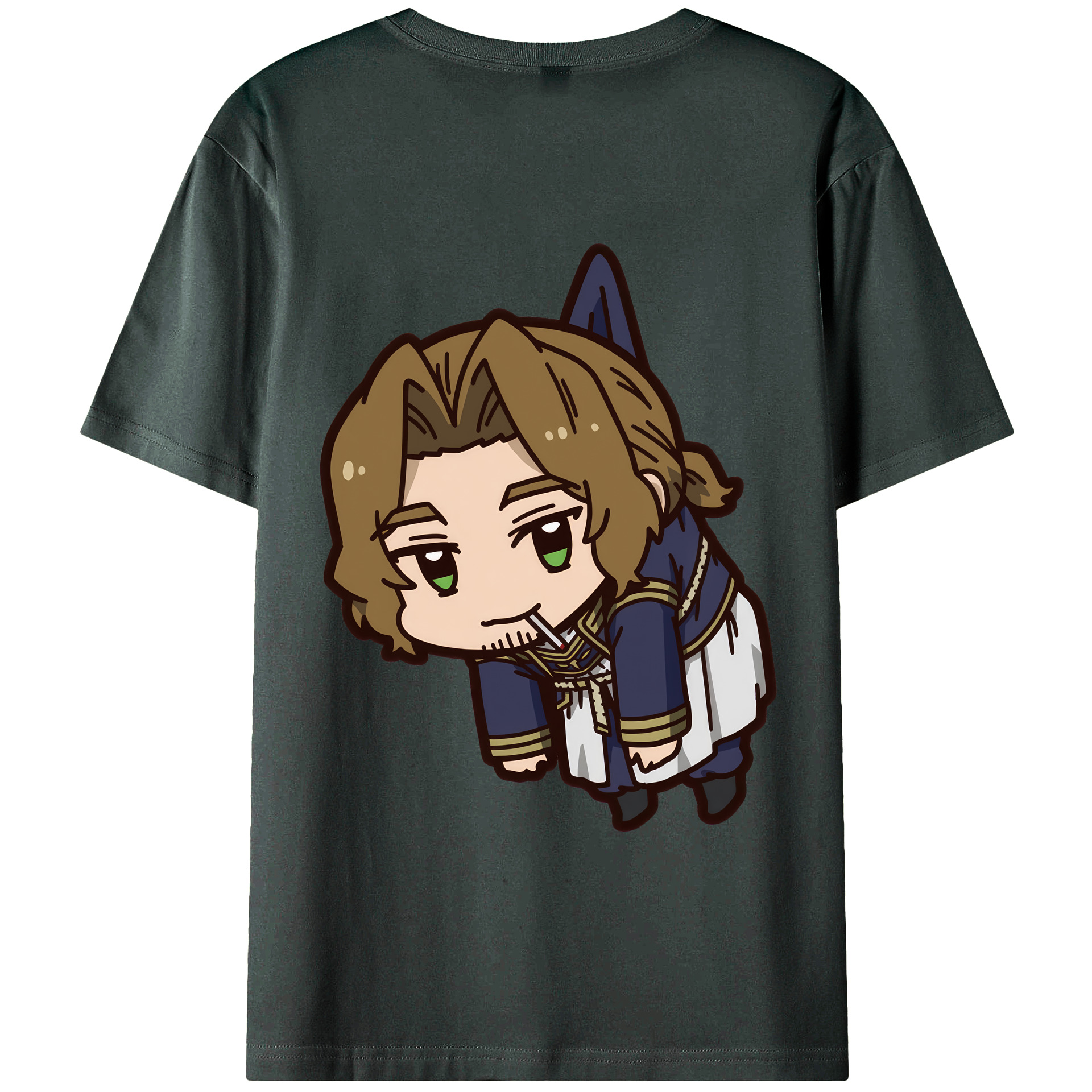 （画像用） 葬送のフリーレン Frieren 綿100％ メンズ半袖Tシャツ（バックプリント） 通気性